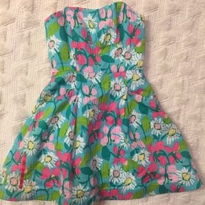 Lilly Pulitzer Blue Floral Blossom Dobby Dress